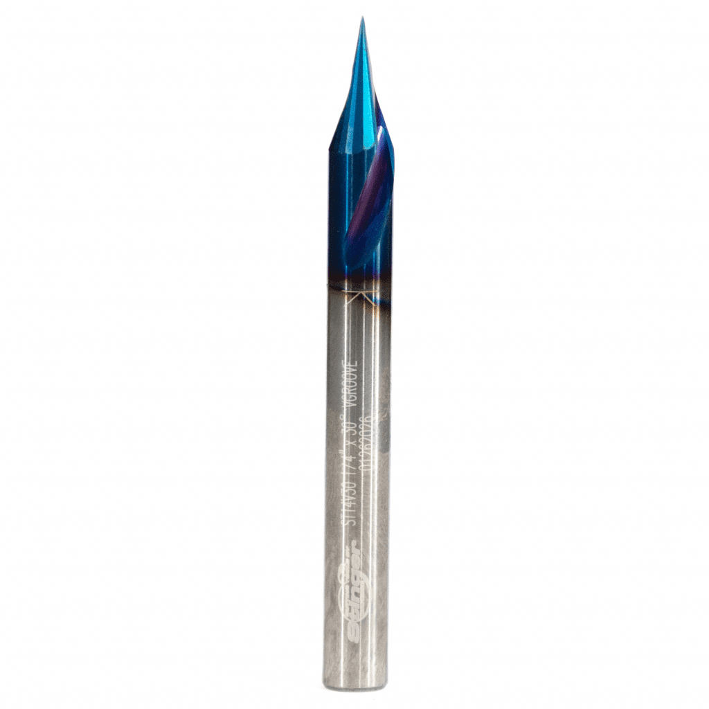 Stinger Coated 30 Deg. Upcut V-Groove Bit 2.5” OAL